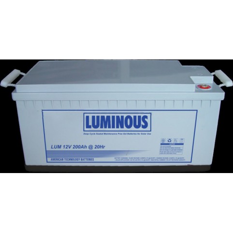 Luminous 200 AH 12V C10 PURE GEL BATTERY